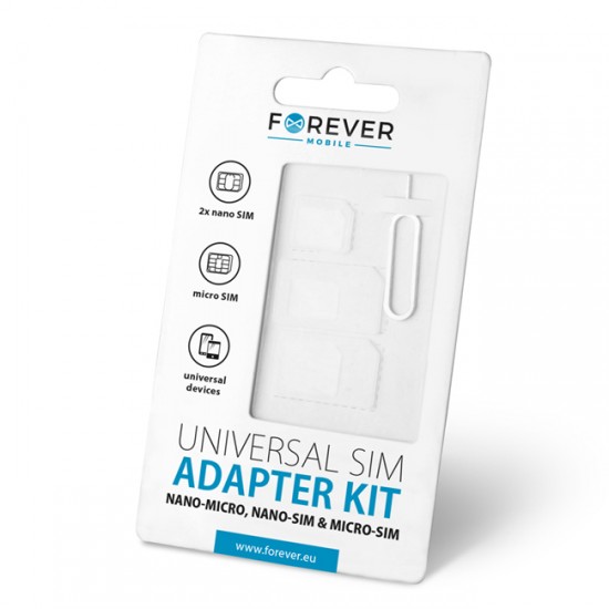 3 в 1 Nano Micro Standard Sim адаптер Forever с игличка от Fonax.bg
