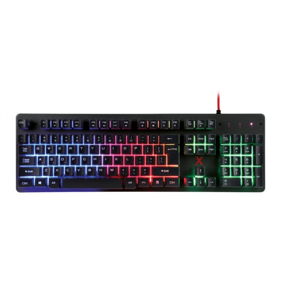 Геймърска светеща клавиатура за компютър Maxlife Gaming MXGK-200, RGB, с кабел 1.8м, Черна от Fonax.bg