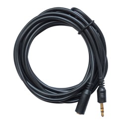 Кабел AUX MBX, Женски 3.5 към мъжки 3.5мм жак, 3м, Черен