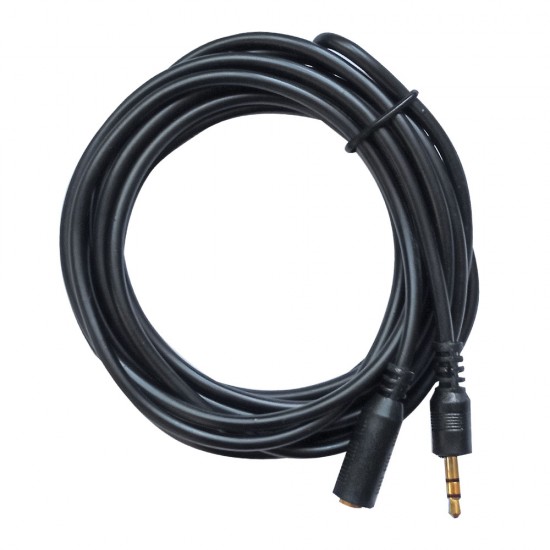 Кабел AUX MBX, Женски 3.5 към мъжки 3.5мм жак, 3м, Черен от Fonax.bg