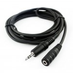 Кабел AUX MBX, Женски 3.5 към мъжки 3.5мм жак, 5м, Черен