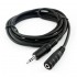 Кабел AUX MBX, Женски 3.5 към мъжки 3.5мм жак, 5м, Черен