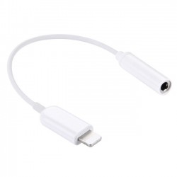 Кабел AUX MBX само за музика, 3.5мм към iPhone 5/6,6s,6 Plus,6+/7,7 Plus,7+/8,8 Plus,8+/XR/XS,XS Max, Бял