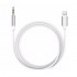 Кабел AUX bSmart, Lightning към мъжко 3.5мм, Бял