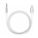 Кабел AUX bSmart, Lightning към мъжко 3.5мм, Бял от Fonax.bg