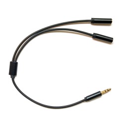 Кабел AUX splitter 2 pins MBX, Черен