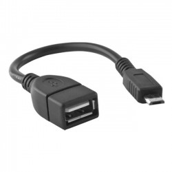 Кабел OTG, Micro USB - USB женско, Forever, Черен