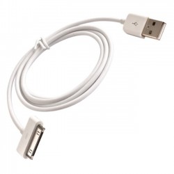 Кабел USB - 30-pin, MBX за iPhone, Бял/Черен