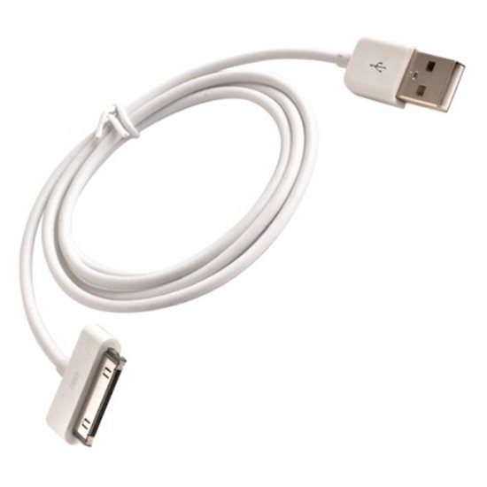 Кабел USB MBX, За iPhone 3/4 4s/Ipod, Бял/Черен от Fonax.bg