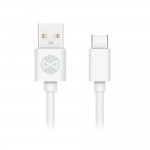 Кабел USB-A - USB-C, Forever 1м 3A в кутия, Бял