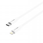 Кабел USB-C - Lightning, BLUE Power BBX36, 1м, 3A, в кутия, Бял