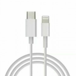 Кабел USB-C - Lightning, MBX за iPhone, Бял