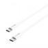 Кабел USB-C - USB-C, BLUE Power BBX44 1м 100W 5A в кутия, Бял
