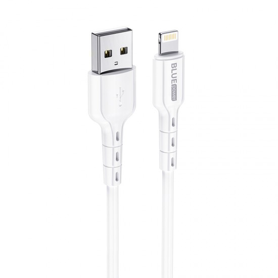 Кабел USB BLUE Power BLDU01 Novel 1м в кутия 2.4A, Lightning, Бял от Fonax.bg