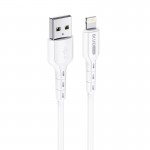Кабел USB - Lightning, BLUE Power BLDU01 Novel 1м в кутия 2.4A, Бял