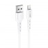 Кабел USB - Lightning, BLUE Power BLDU01 Novel 1м в кутия 2.4A, Бял
