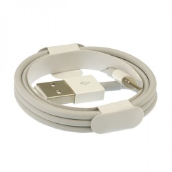 Кабел USB - Lightning, MBX с намотка тип iPhone, Бял