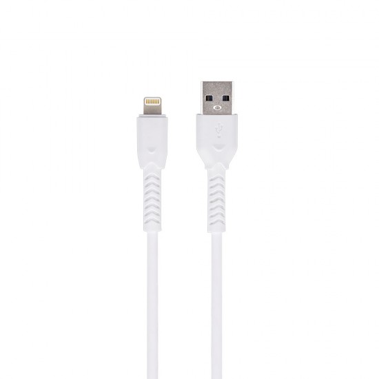 Кабел USB Maxlife MXUC-04 1м в кутия 3A с подсилени конектори, Lightning за iPhone, Бял от Fonax.bg