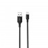 Кабел USB - Lightning, XO NB143 2.4A 2м плетен в кутия, Черен
