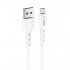 Кабел USB - Micro USB, BLUE Power BMDU01 Novel 1м, в кутия, 2.4A, Бял