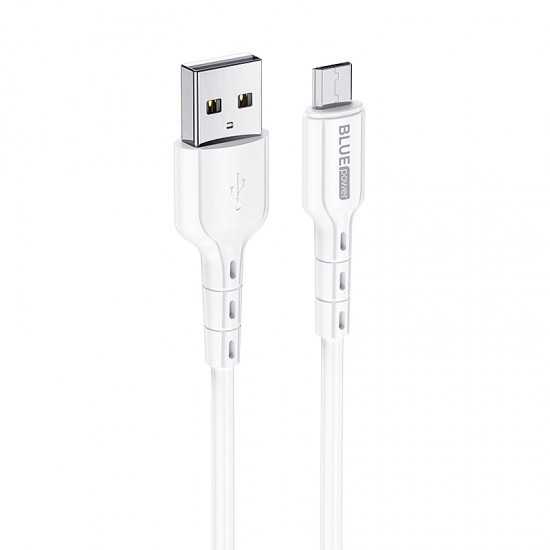 Кабел USB BLUE Power BMDU01 Novel 1м в кутия 2.4A, Micro USB, Бял от Fonax.bg