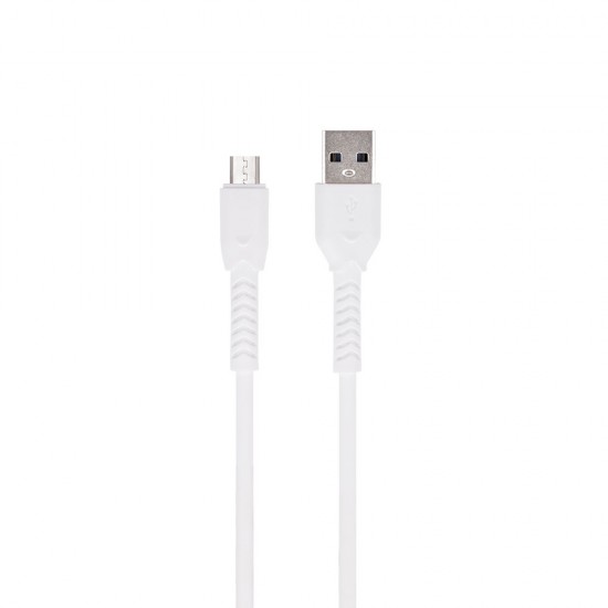 Кабел USB Maxlife MXUC-04 1м в кутия 3A с подсилени конектори, Micro USB, Бял от Fonax.bg