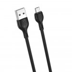 Кабел USB - Micro USB, XO NB200 2.1A 1м в кутия, Черен