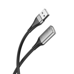 Кабел USB - USB 2.0 женско, удължител, XO NB219 3м в кутия, Черен