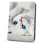 Калъф за таблет MBX Fashion универсален 9-10" инча, Многоцветен, Бяло котенце