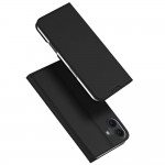 Кожен калъф тефтер Dux Ducis SKIN PRO, За iPhone 16 (6.1), Черен