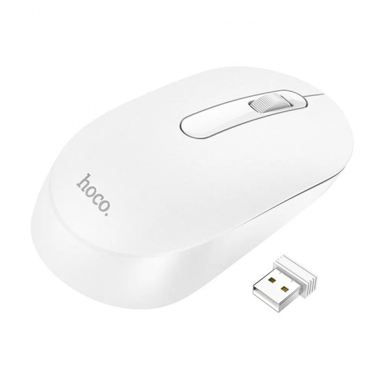 Оптична безжична мишка HOCO 2,4G 1200dpi GM14, Бяла от Fonax.bg