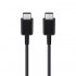 Оригинален кабел Samsung USB-C - USB-C, EP-DA705BBE, 1м, 3A, в плик, Черен