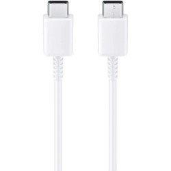 Оригинален кабел Samsung USB-C - USB-C, EP-DW767JWE, 25W, 1.8м, 3A, в плик, Бял