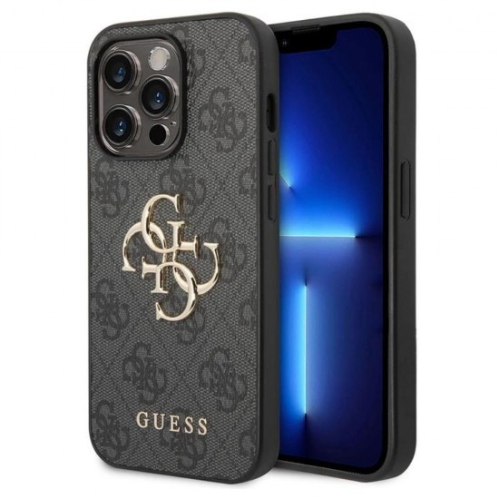 Оригинален кейс Guess 4G Metal Logo, За iPhone 15 Pro Max (6.7), Сив от Fonax.bg