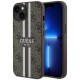 Оригинален кейс Guess 4G Printed Stripes MagSafe, За iPhone 15 (6.1), Кафяв от Fonax.bg