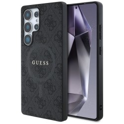 Оригинален кейс Guess 4G Ring Classic Logo MagSafe, За Samsung Galaxy S25 Ultra, Черен