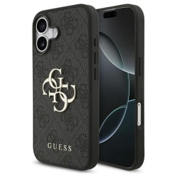Оригинален кейс Guess Big 4G Logo Classic, За iPhone 17 (6.3), Черен