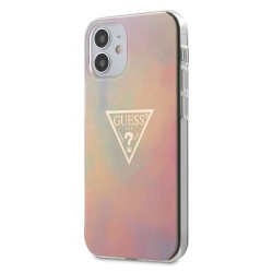 Оригинален кейс Guess Gold Triangle, За iPhone 12 mini (5.4), Розов