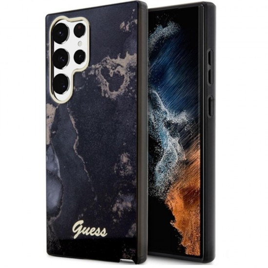 Оригинален кейс Guess Golden Marble Collection, За Samsung Galaxy S23 Ultra (S918B), Черен от Fonax.bg