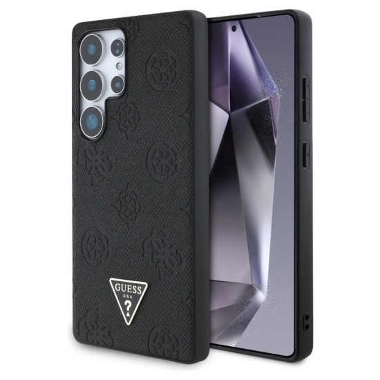 Оригинален кейс Guess Grained Hot Stamp Peony Triangle Logo MagSafe, За Samsung Galaxy S25 Ultra, Черен от Fonax.bg