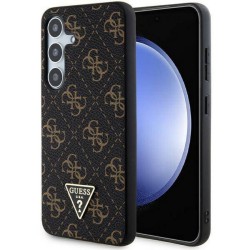Оригинален кейс Guess HC PU 4G Triangle, За Samsung Galaxy S24 (S921B), Черен