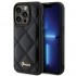 Оригинален кейс Guess HC PU Quilted Metal Logo, За iPhone 15 (6.1), Черен