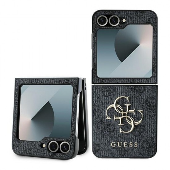 Оригинален кейс Guess Leather 4G Metal Logo, За Samsung Galaxy Z Flip6, Черен от Fonax.bg