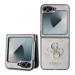 Оригинален кейс Guess Leather 4G Metal Logo, За Samsung Galaxy Z Flip6, Розов