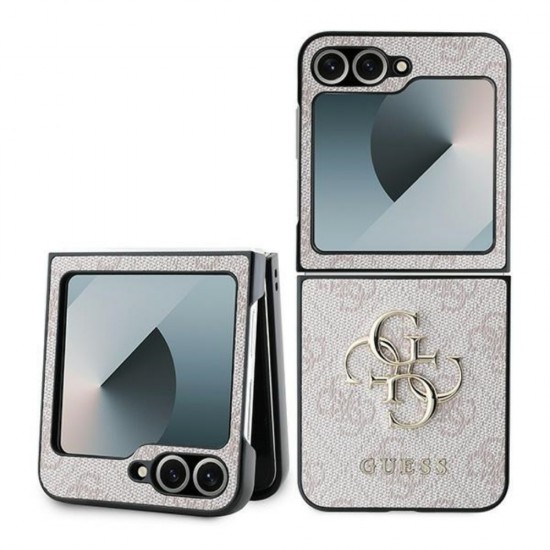 Оригинален кейс Guess Leather 4G Metal Logo, За Samsung Galaxy Z Flip6, Розов от Fonax.bg
