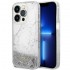 Оригинален кейс Guess Liquid Glitter Marble, За iPhone 14 Pro (6.1), Сребрист