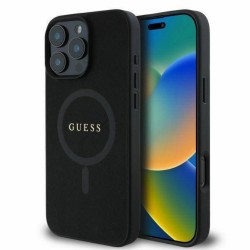 Оригинален кейс Guess Saffiano MagSafe, За iPhone 16 Pro (6.3), Черен