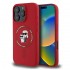 Оригинален кейс Karl Lagerfeld Silicone Karl and Choupette Heads MagSafe, За iPhone 16 Pro (6.3), Червен