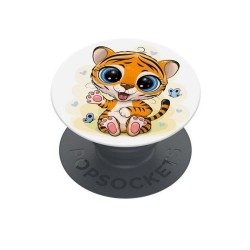 Оригинален попсокет PopSockets® PopGrip Basic Happy Cat, Многоцветен