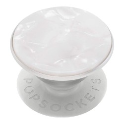 Оригинален попсокет PopSockets® PopGrip Luxe Acetate Pearl White, Бял